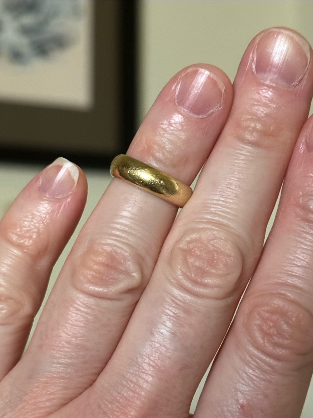 Antique 18k Solid Gold Heavy 5mm Pinky Ring Size 3 Weighs 5.5 Grams - Picture 4 of 14